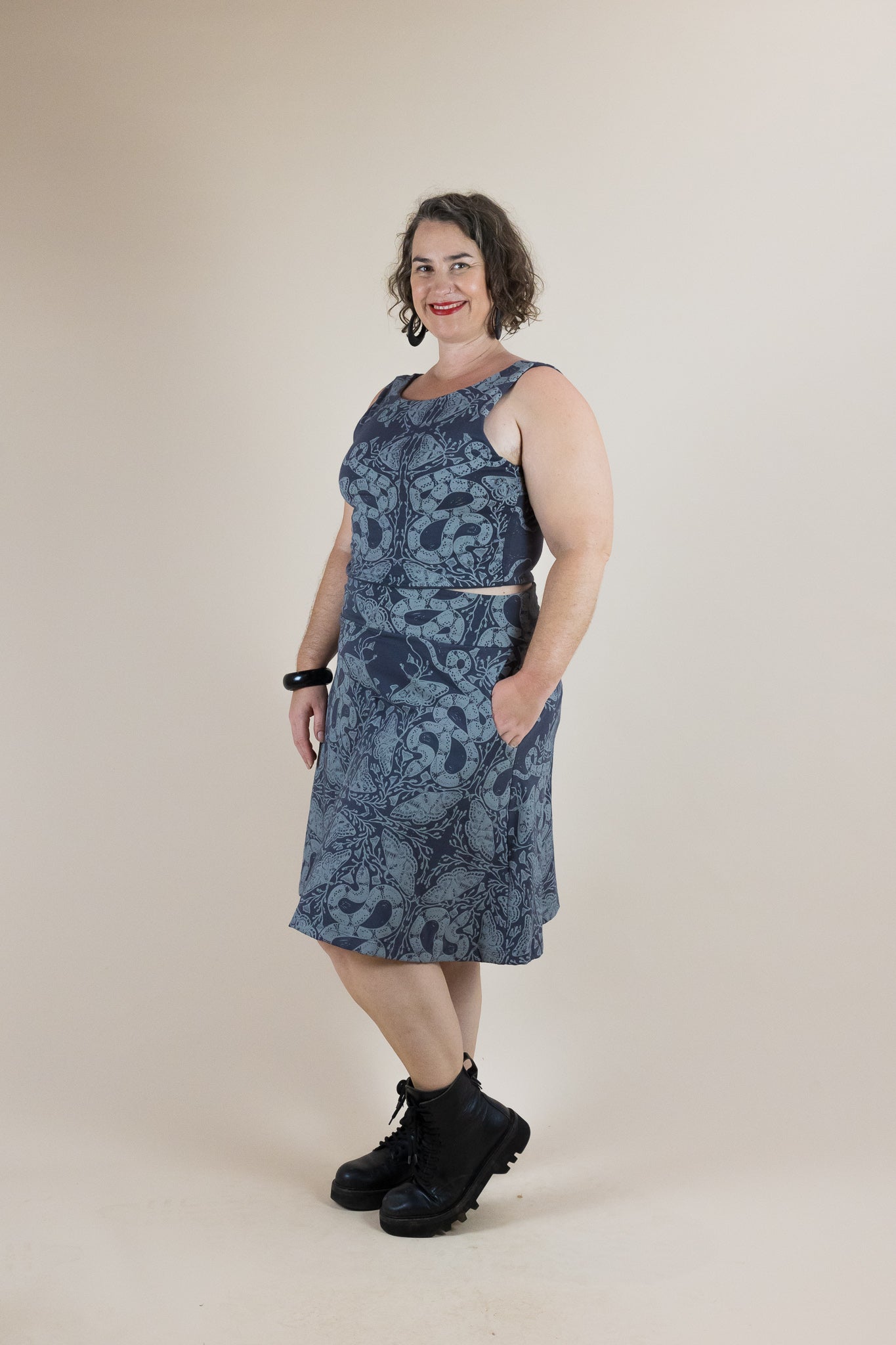 4-Way Reversible Stretch Crop – Nightwalk Print