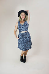 4-Way Reversible Organic Cotton Crop Top – Nightwalk Print