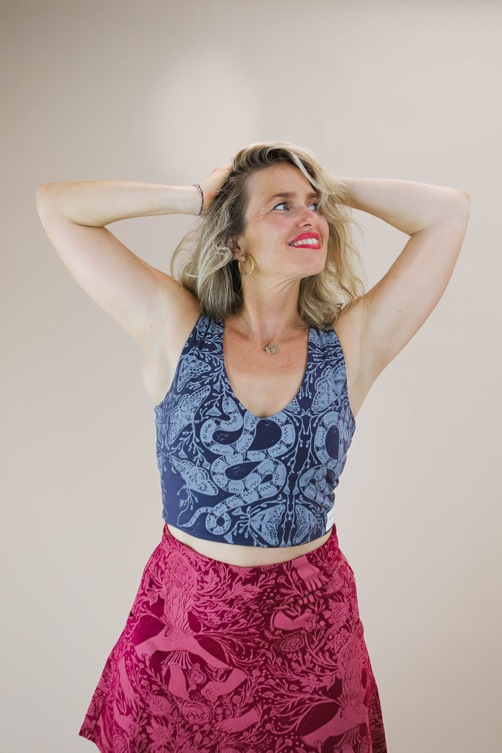 4-Way Reversible Stretch Crop – Nightwalk Print