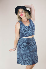 4-Way Reversible Organic Cotton Crop Top – Nightwalk Print