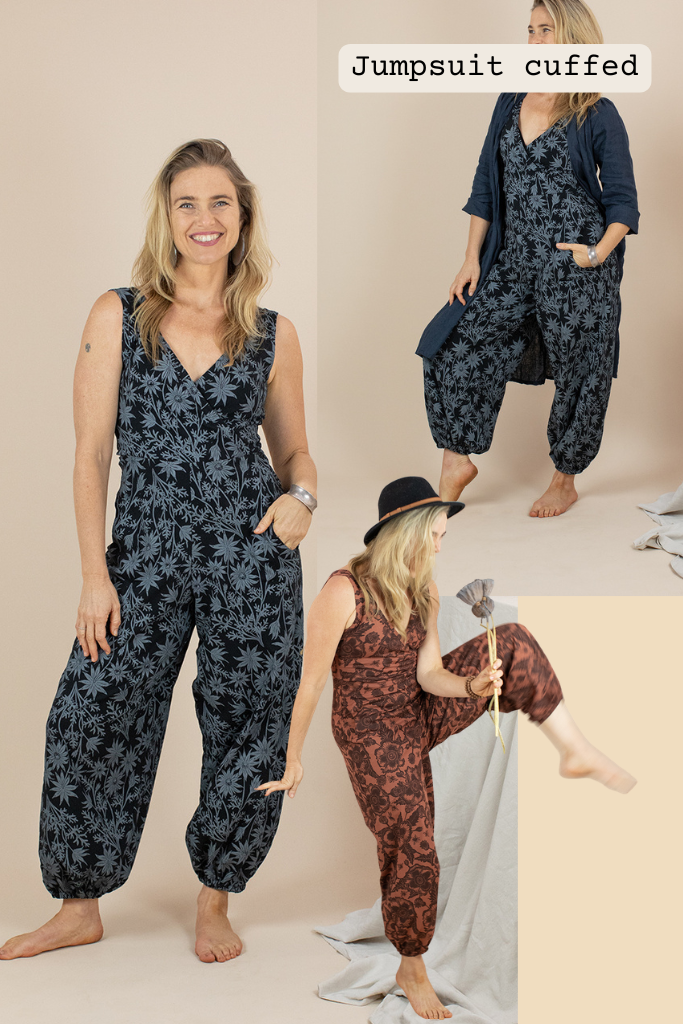 Pull On Stretch Jumpsuit - Storyline Prints