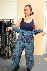 Pull On Stretch Jumpsuit - Kelp Garden