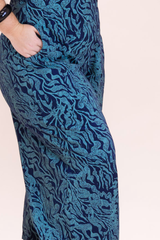 Pull On Stretch Jumpsuit - Kelp Garden