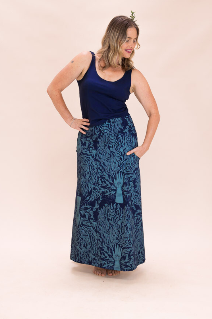 Stretch Maxi Skirt - Care for Kelp