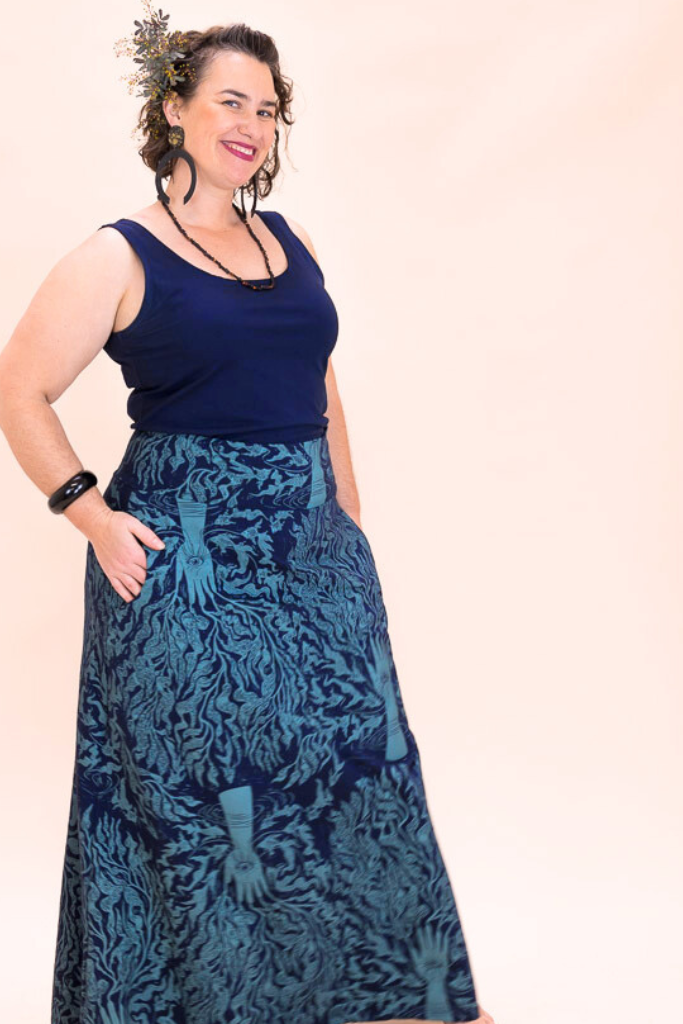 Stretch Maxi Skirt - Care for Kelp