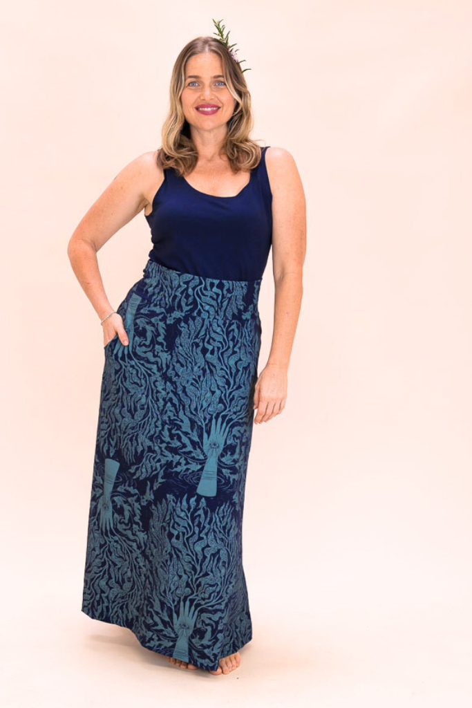 Stretch Maxi Skirt - Care for Kelp