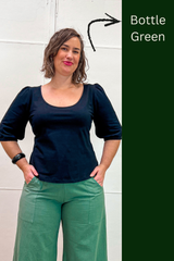 Stretch Ash Top – Organic Cotton Bottle Green