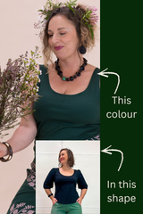 Stretch Ash Top – Organic Cotton Bottle Green