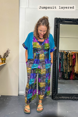 Pull On Stretch Jumpsuit - Storyline Prints