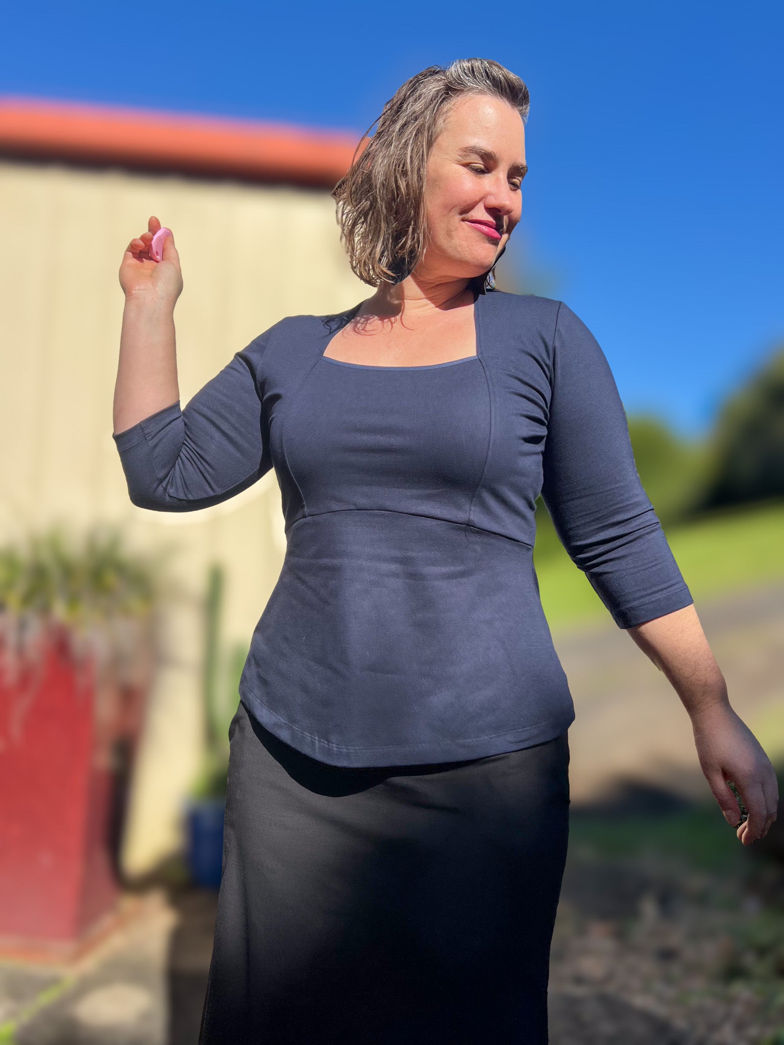 Cardamom Top – Navy