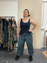 Pull On Stretch Jumpsuit - Kelp Garden
