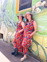 Pull On Stretch Jumpsuit - Nasturtium Rust