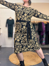 Ziggy Dress Stretch Cotton - Straw Flannel Flower