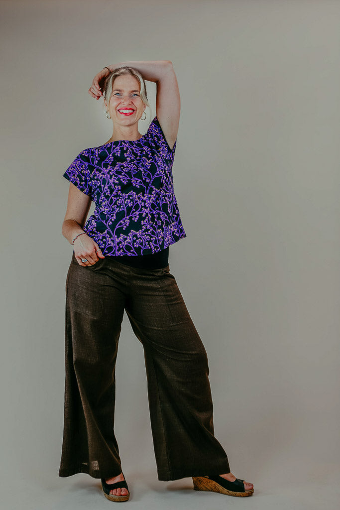 Sidewalk Pants - Nostalgic Brown Japanese Cotton (8,12,14)