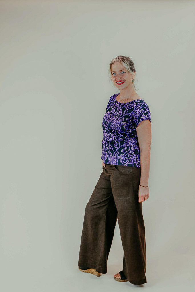 Sidewalk Pants - Nostalgic Brown Japanese Cotton (8,12,14)