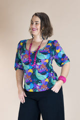 Ash Top - Dark Coral Garden