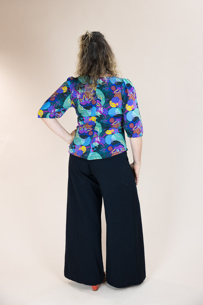 Ash Top - Dark Coral Garden