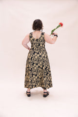 Flow Dress Stretch Cotton - Straw Flannel Flower
