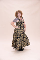 Flow Dress Stretch Cotton - Straw Flannel Flower