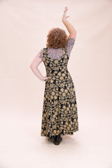 Flow Dress Stretch Cotton - Straw Flannel Flower