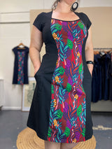 Ginger Stretch Panel Dress - The Thick of It Red