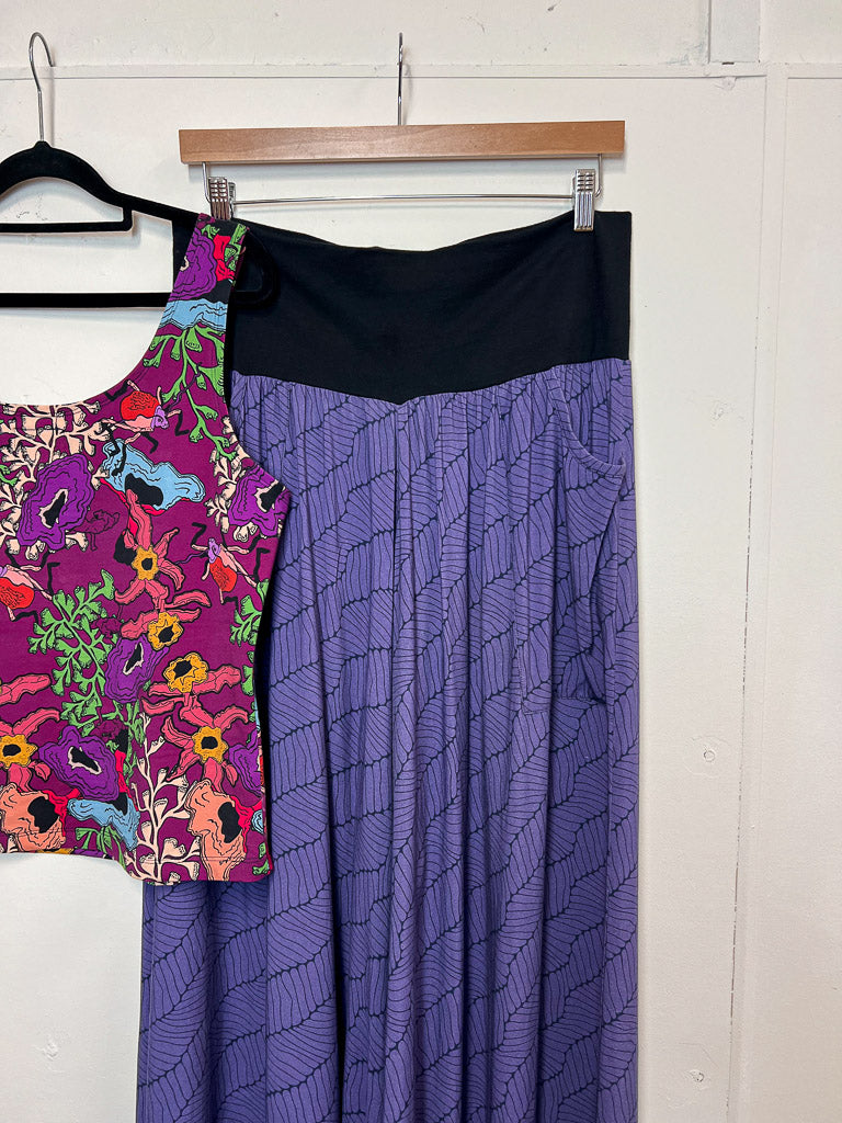 Glide Pants - Purple Wave Bamboo (size 16)