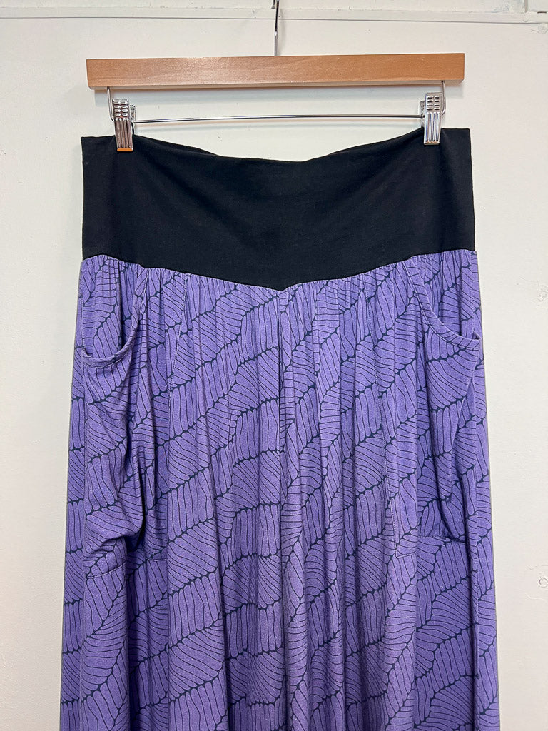 Glide Pants - Purple Wave Bamboo (size 16)