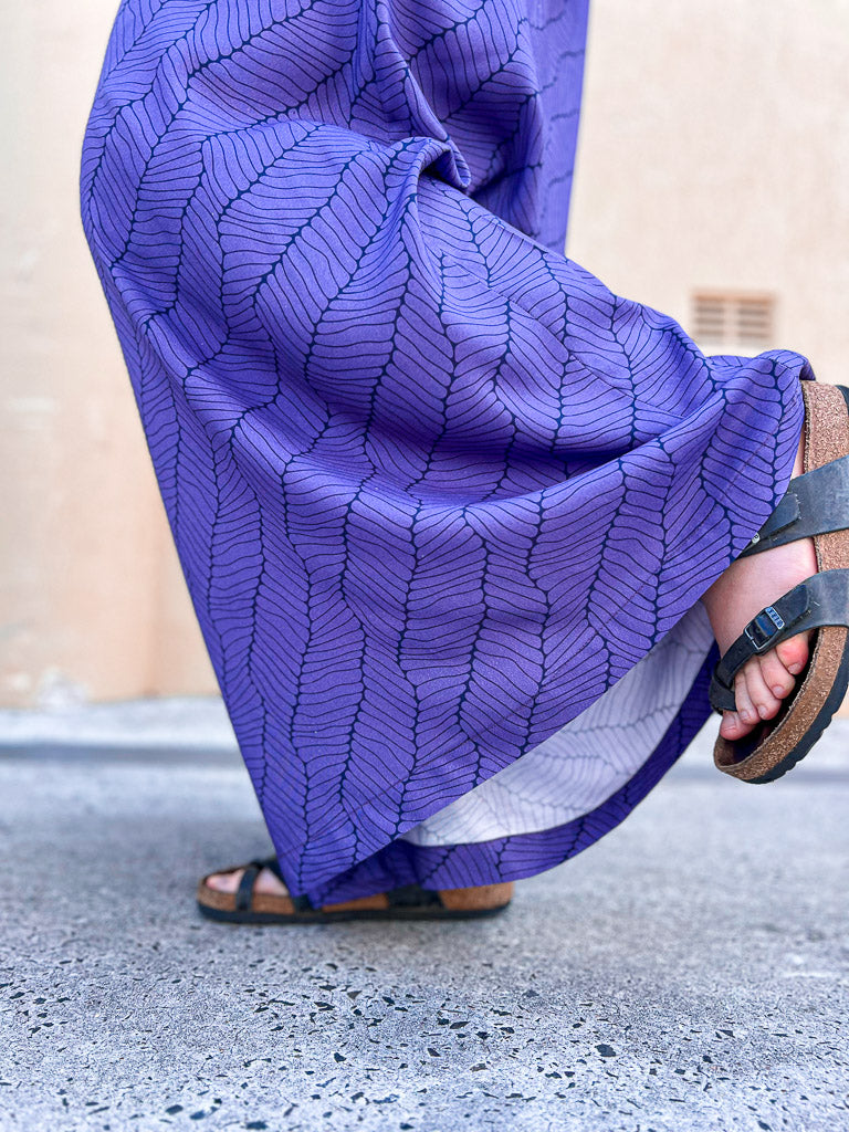 Glide Pants - Purple Wave Bamboo (size 16)