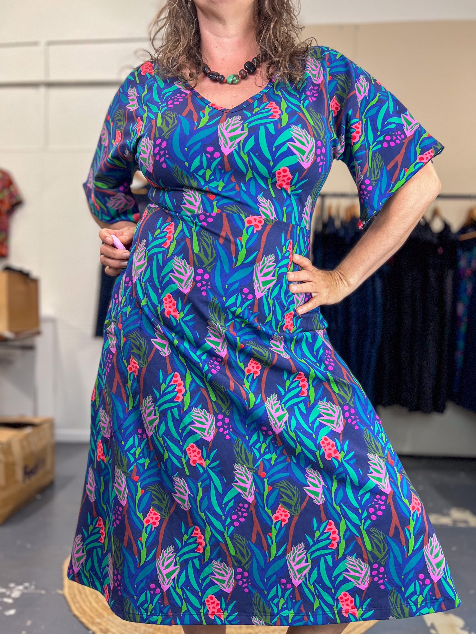 Henna Dress - The Thick of it Blue