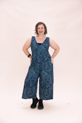 Pull On Stretch Jumpsuit - Kelp Garden
