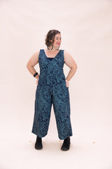 Pull On Stretch Jumpsuit - Kelp Garden
