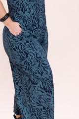 Pull On Stretch Jumpsuit - Kelp Garden