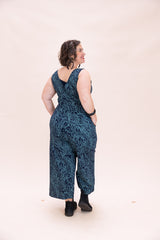 Pull On Stretch Jumpsuit - Kelp Garden