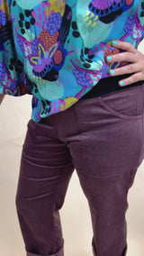 Rugged Wanderer Pants - Purple Stretch Corduroy