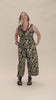 Pull On Stretch Jumpsuit - Straw Flannel Flower
