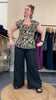 Black Japanese Cotton Wide-Leg Sidewalk Pants