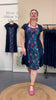 Ginger Stretch Panel Dress - The Thick of It Blue