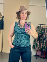 Organic Stretch Tank - Kelp Garden