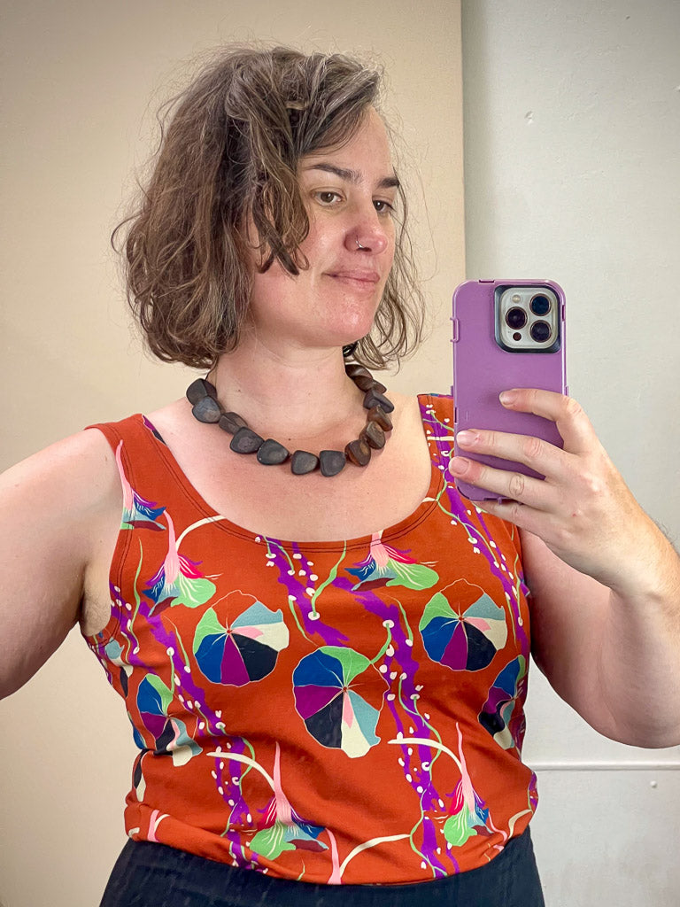 Organic Stretch Tank - Nasturtium Rust