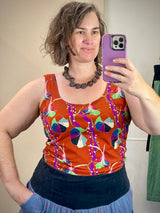 Organic Stretch Tank - Nasturtium Rust