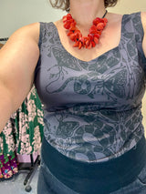 Organic Stretch Tank - Nightwalk Dark