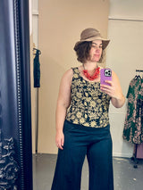 Organic Stretch Tank - Straw Flannel Flower