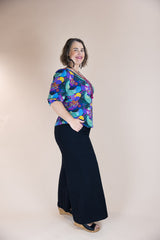 Women’s Black Linen Wide-Leg Sidewalk Pants – Ethical Everyday Comfort