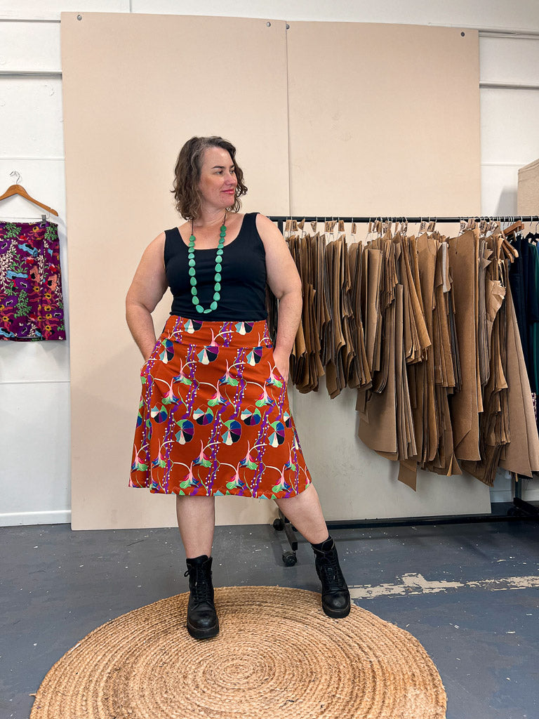 Swing Skirt – Nasturtium Rust