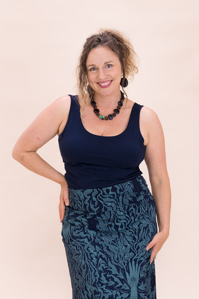 Organic Cotton Tank - Navy