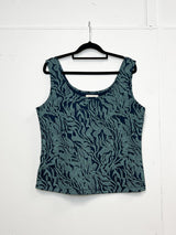 Organic Stretch Tank - Kelp Garden
