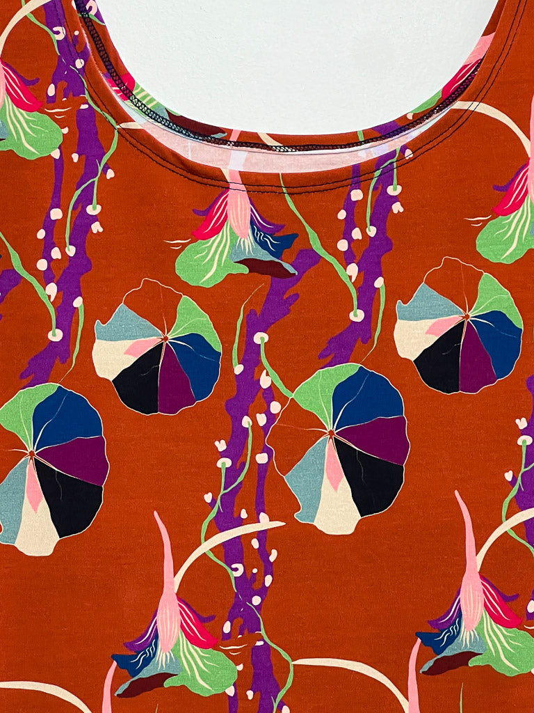 Organic Stretch Tank - Nasturtium Rust