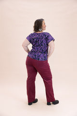 Raspberry Stretch Corduroy Wanderer Pants - Ethical Everyday Comfort