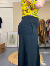 Wide Leg Pants Black - Stretch Organic Cotton