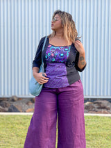 Windowpane Top Stretch Cotton - Metamorphosis